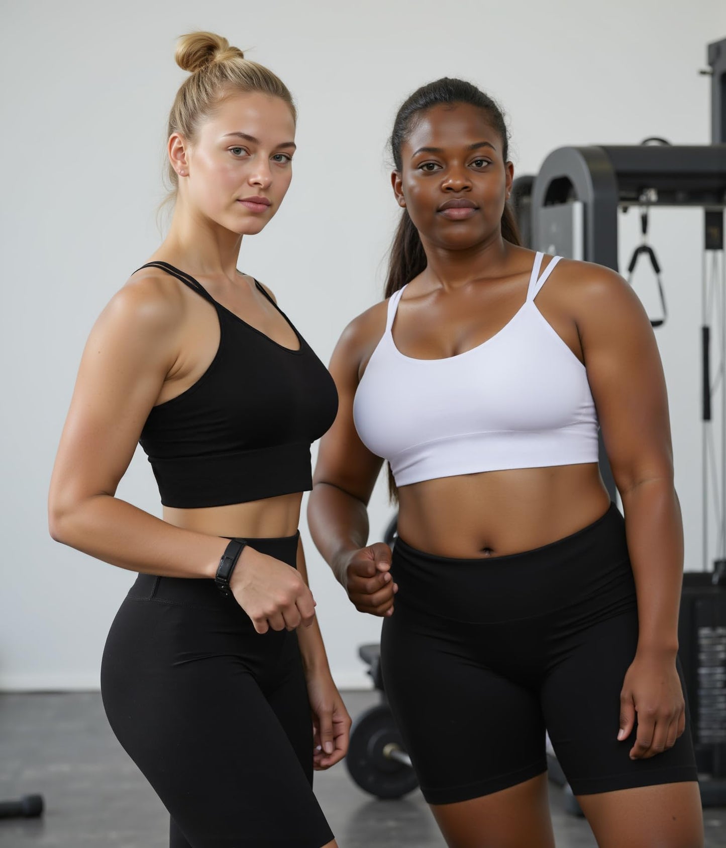 Sykooria Sports Bras for Women Medium Support Workout Bras Strappy Low Impact Gym Sports Bra 5 Pack