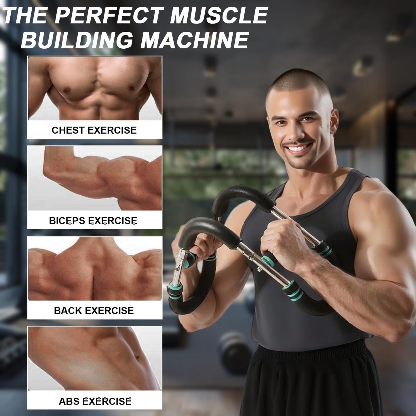 Twister Arm Trainer, Adjustable Twisting Arm, Chest Exerciser for Men, Chest Workout Equipment, Portable Spring Clamp Chest Exerciser for Home Fitness Equipment, Strengthen Upper Body Muscles