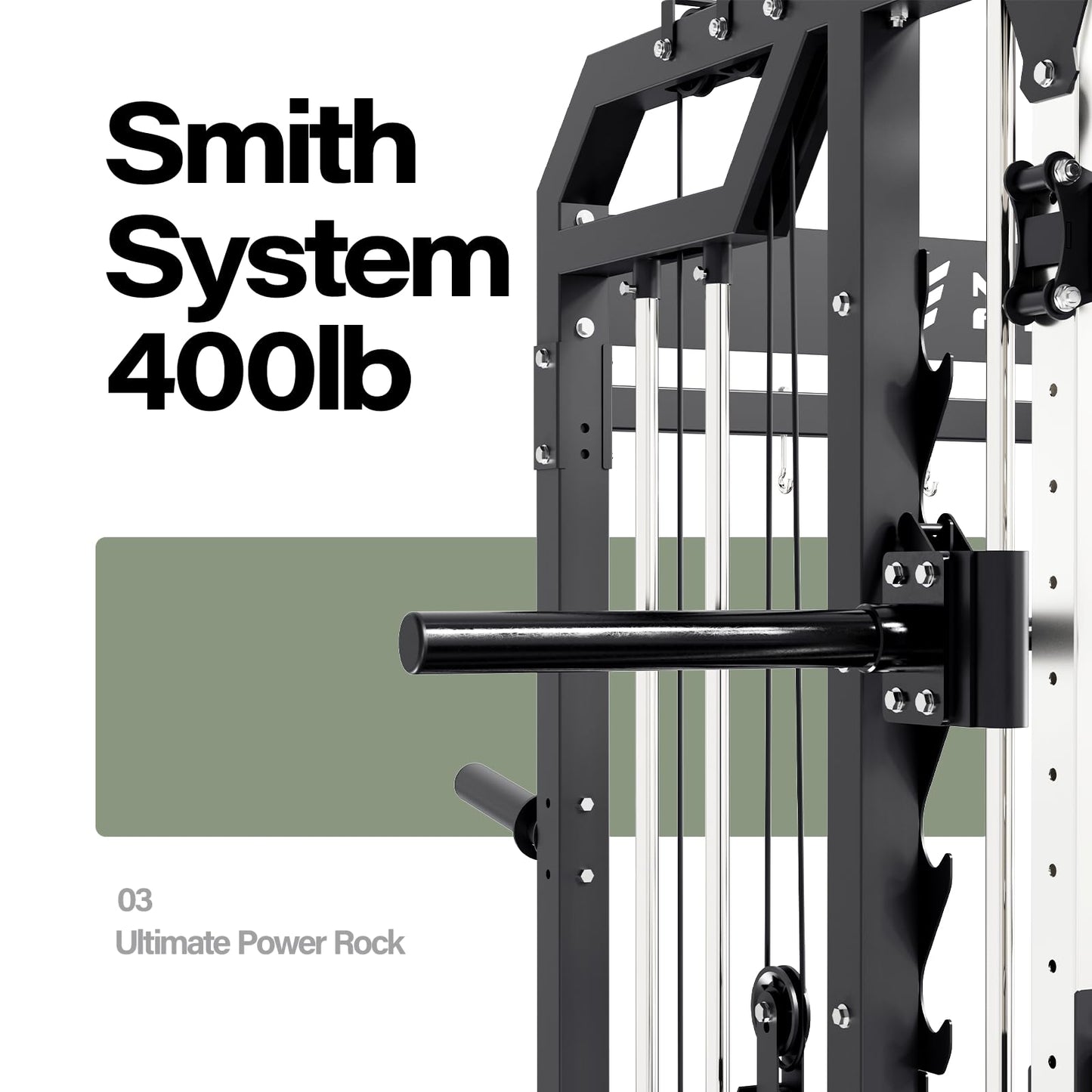Major Fitness Drone2 Smith△ Machine – All-in-One Home Gym Squat Rack with Weight Bar, Dual LAT Pull-Down Systems & Cable Crossover Machine for Full-Body Workouts