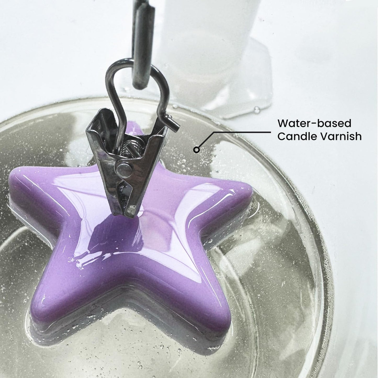 BOOWAN NICOLE Water-Based Glossy Candle Lacquer Varnish 1.69pt with Volumetric Cylinder - Scratch & Dust Resistant, Candle Lacquer Varnish Ideal for Paraffin and Other Wax (A0447)