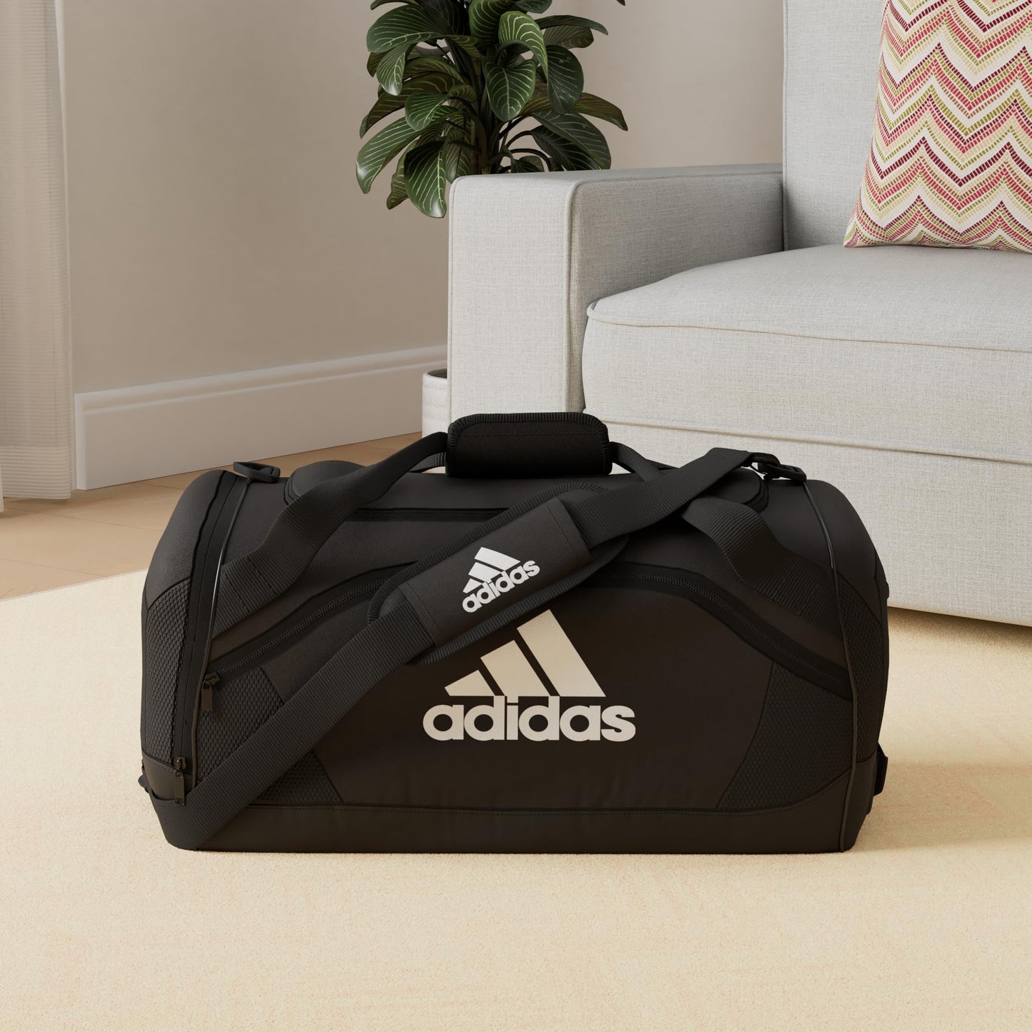 adidas Team Issue Sports Duffel Bag for Men and Women, Black, One Size