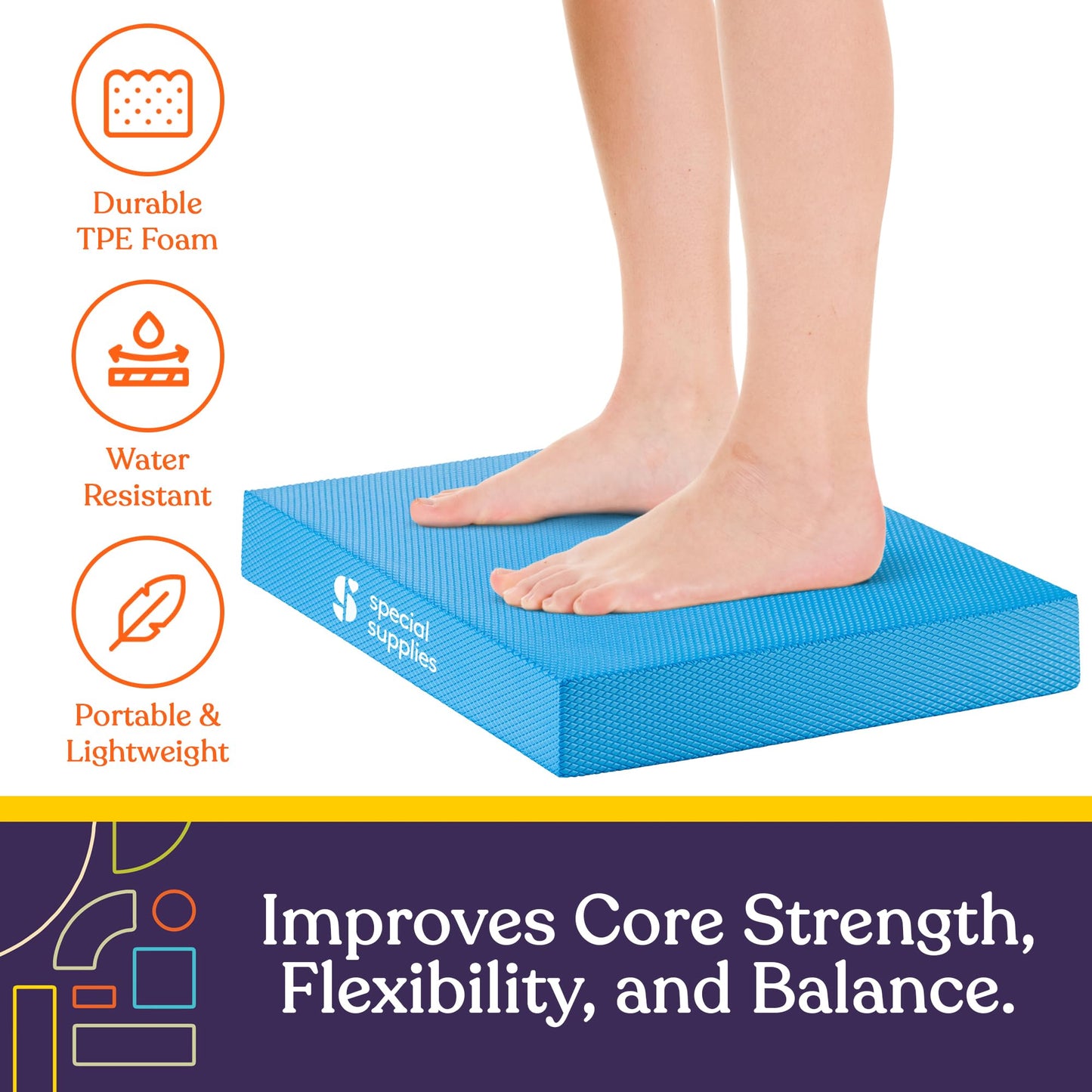 SPECIAL SUPPLIES Balance Board and Yoga Strap Set for Stretching, Stability Training, Fitness, Flexibility, Physical Therapy, Home Workout Equipment, Strength Training, and Pilates