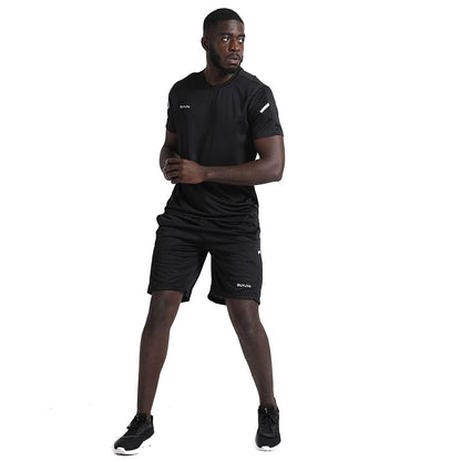 BUYJYA Men's Workout Clothes Athletic Shorts Shirt Set 3 Pack Basketball Football Training Running Gym Christmas gifts