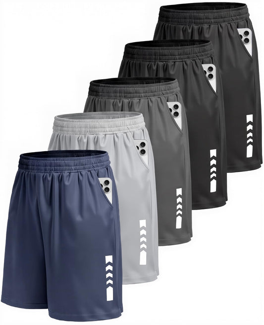 persimar Men’s Gym Shorts Athletic Running Workout Basketball Casual Sport Short for Men Quick Dry with 2 Pockets