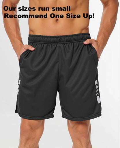 persimar Men’s Gym Shorts Athletic Running Workout Basketball Casual Sport Short for Men Quick Dry with 2 Pockets
