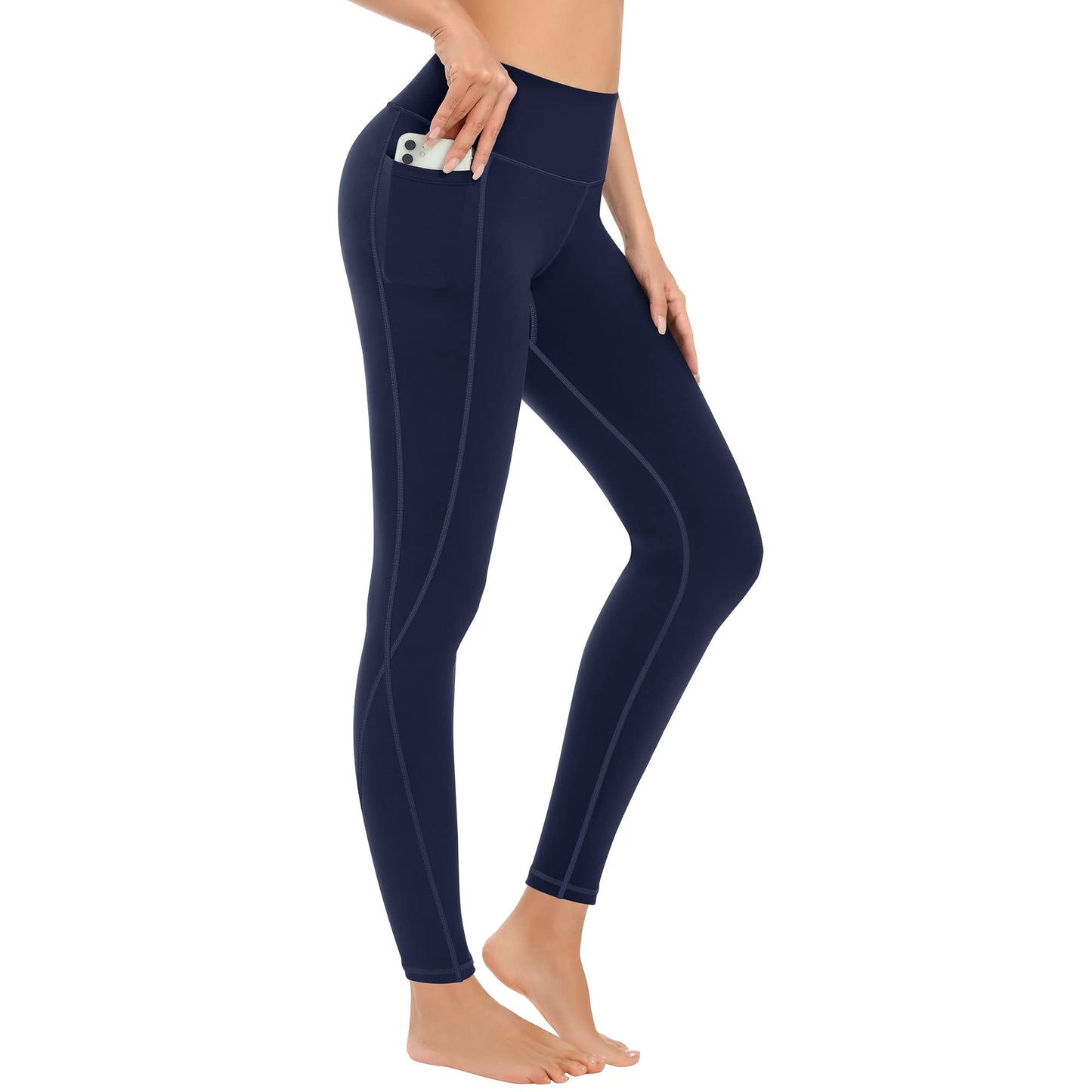 MIRITY 4 Pack Yoga Leggings with Pockets for Women - High Waist Tummy Control Pants for Workout