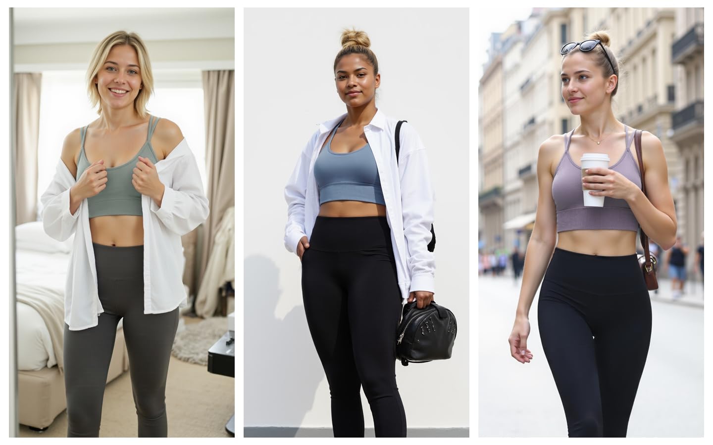 Sykooria Sports Bras for Women Medium Support Workout Bras Strappy Low Impact Gym Sports Bra 5 Pack