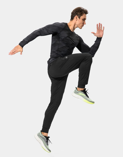 G Gradual Men's Sweatpants with Zipper Pockets Athletic Pants Traning Track Pants Joggers for Men Soccer, Running, Workout(Black,L)