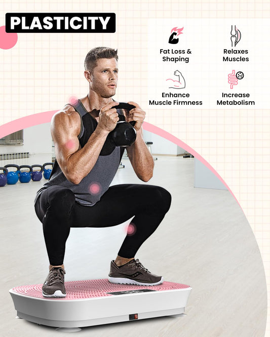 AXEFIT Vibration Plate Exercise Machine - Bluetooth Music & 400LBS Capacity Vibration Plate for Lymphatic Drainage & Weight Loss with 99 Speed Levels, Whole Body Vibration Plate for Home Fitness