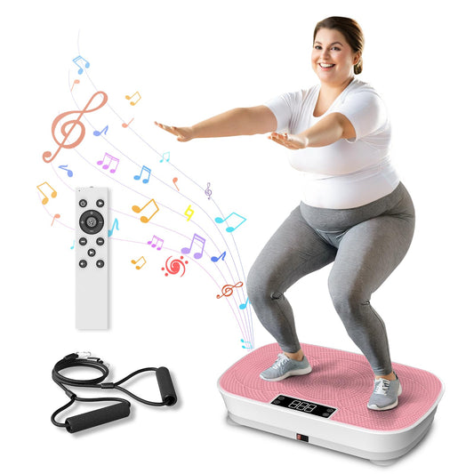 AXEFIT Vibration Plate Exercise Machine - Bluetooth Music & 400LBS Capacity Vibration Plate for Lymphatic Drainage & Weight Loss with 99 Speed Levels, Whole Body Vibration Plate for Home Fitness