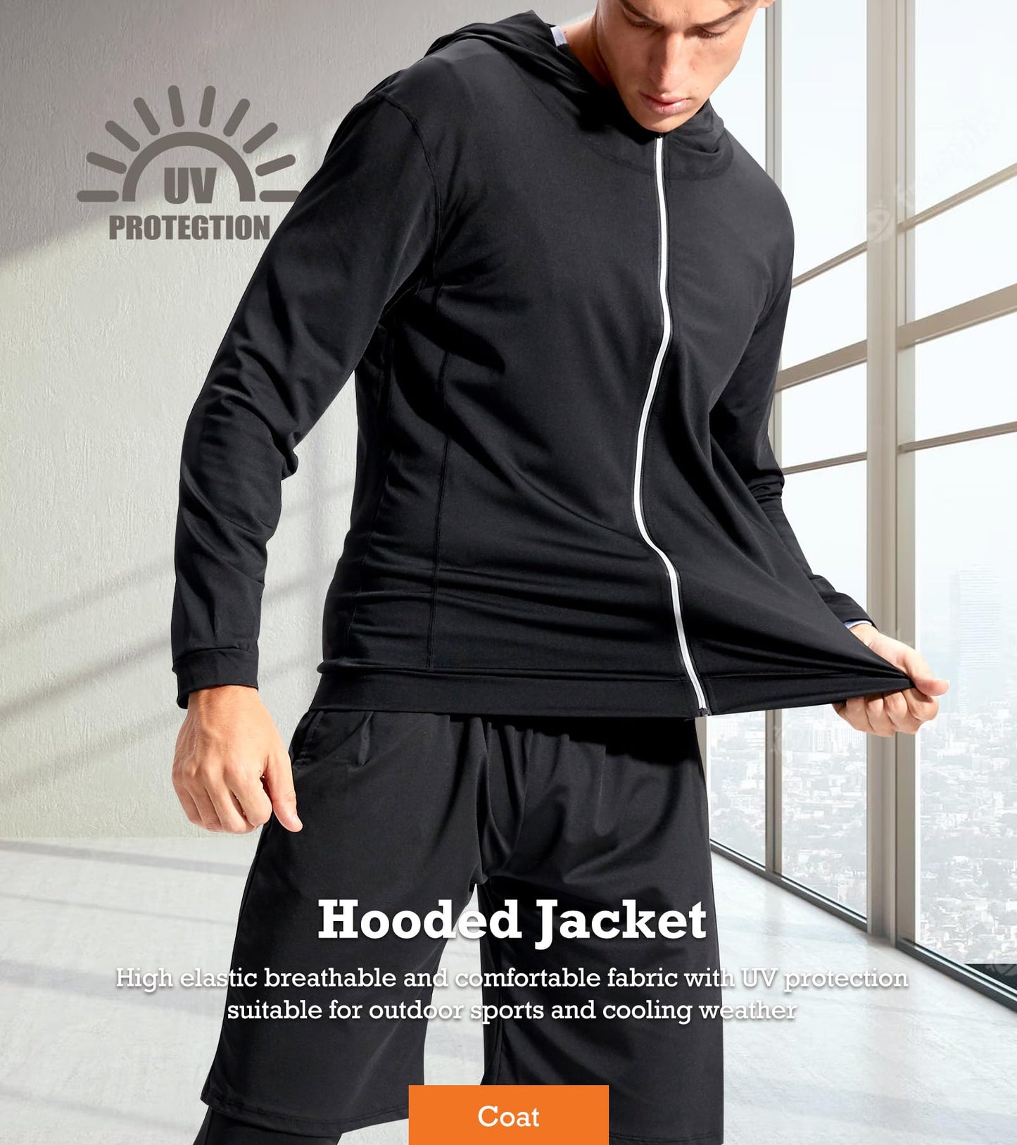 5PCS Workout Sets incluir Compression Shirt Pants Hoodie Jacket for Men outdoor sports running indoor fitness