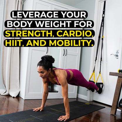 TRX All-in-ONE Suspension Training System: Full Body Workouts for Your Home Gym, Travel, and Outdoors | Includes Indoor & Outdoor Anchors, Workout Guide and Video Downloads