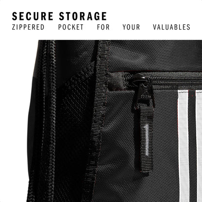 adidas Alliance Sackpack, Drawstring Backpack, Lightweight Small Gym Bag for Women and Men, Black, One Size